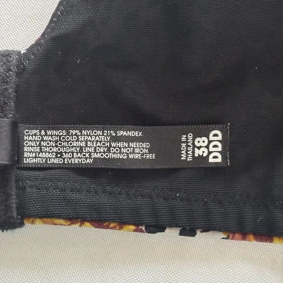 Torrid Curve Bra 38 DDD Leopard Floral Print - Picture 7 of 8